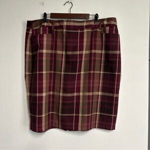 Women’s 20 Plaid Skirt Flat Front Pockets‎ Preppy Academia Gothic Grunge Punk